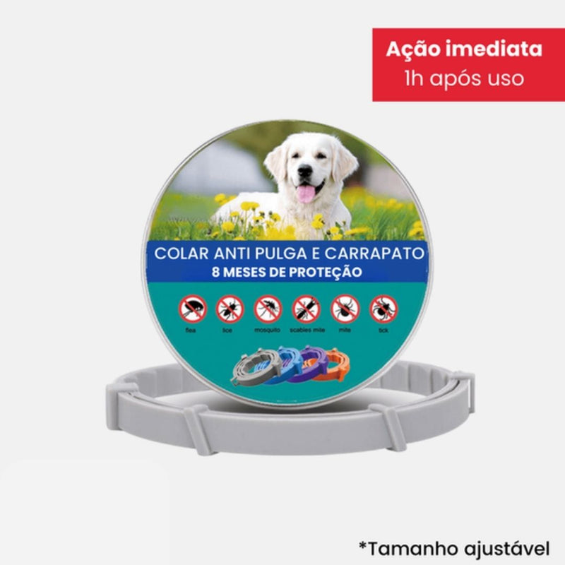 SafePet - Colar Anti Parasitas Premium   [8 meses de proteção]