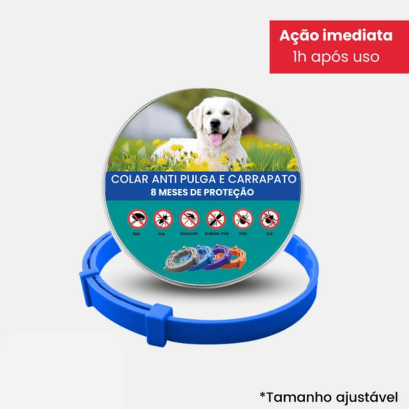 SafePet - Colar Anti Parasitas Premium   [8 meses de proteção]