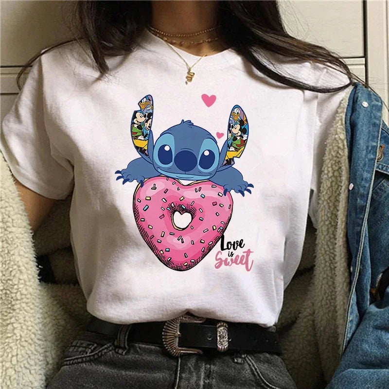 Camiseta Feminina Lilo Stitch