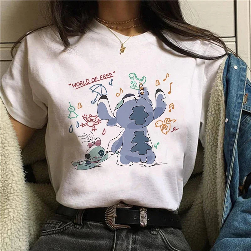 Camiseta Feminina Lilo Stitch