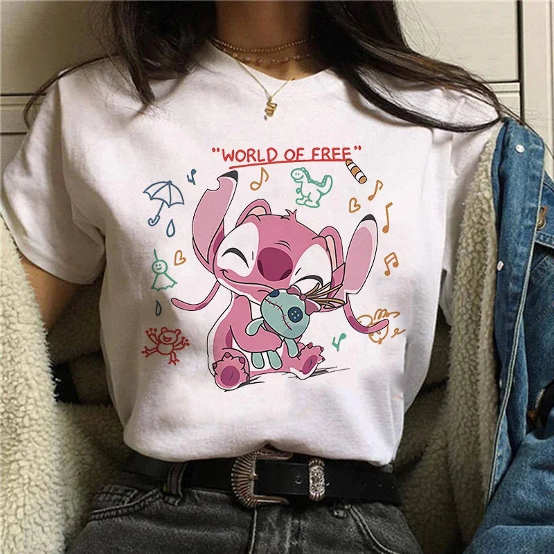 Camiseta Feminina Lilo Stitch