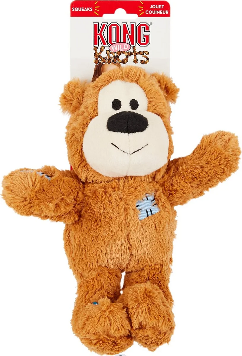 Brinquedo Pelúcia Kong Wild Bear - Urso de Pelúcia com corda Resistente