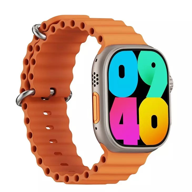 Smartwatch W69+ Ultra Plus 49mm Amoled Edição Especial Memoria 2GB Toca Musica NFC Jogos Lançamento - Dourado